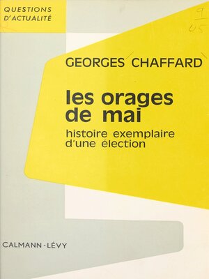 cover image of Les orages de mai